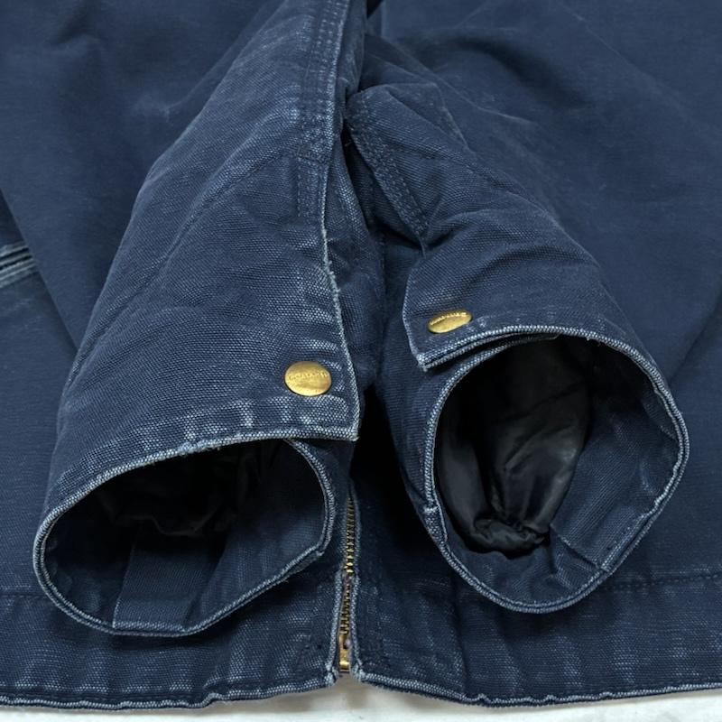カーハート Carhartt ジャケット、上着 ジャンパー、ブルゾン 00s メキシコ製 デトロイトジャケット ダック カバーオール ブランケットライナー J01 DNY 52 ワンポイント X ロゴ、文字 紺 / ネイビー / navy メンズ USED 古着 中古 50145041
