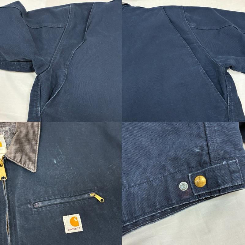 カーハート Carhartt ジャケット、上着 ジャンパー、ブルゾン 00s メキシコ製 デトロイトジャケット ダック カバーオール ブランケットライナー J01 DNY 52 ワンポイント X ロゴ、文字 紺 / ネイビー / navy メンズ USED 古着 中古 50145041