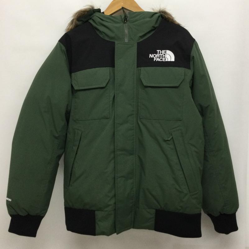ザノースフェイス THE NORTH FACE ジャケット、上着 ダウンジャケット ノースフェイス マクマード ボンバー THE NORTH FACE MEN S MCMURDO BOMBER　NF0A5GD9 S 無地 緑 / グリーン / green X 黒 / ブラック / black メンズ USED 古着 中古 50145099