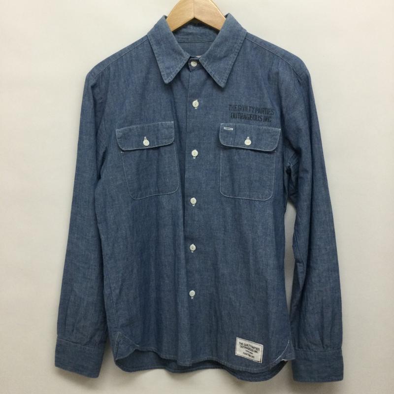 ワコマリア WACKO MARIA シャツ、ブラウス 長袖 wacko maria レインボーマリア　バック刺繍　シャンブレー S 刺繍 インディゴ / インディゴ / Indigo メンズ USED 古着 中古 50145104