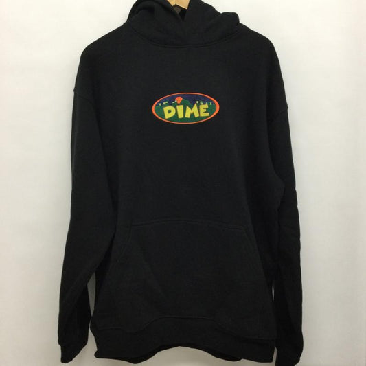 Dime Dime パーカー 長袖 Dime　ダイム　VILLE HOODIE　プルオーバーパーカー L ロゴ、文字 黒 / ブラック / black メンズ USED 古着 中古 50145117