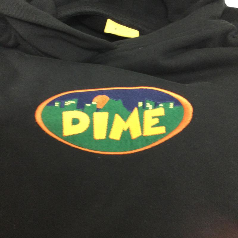 Dime Dime パーカー 長袖 Dime　ダイム　VILLE HOODIE　プルオーバーパーカー L ロゴ、文字 黒 / ブラック / black メンズ USED 古着 中古 50145117