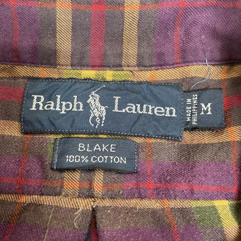 ラルフローレン RALPHLAUREN シャツ、ブラウス 長袖 90s BLAKE 長袖 シャツ チェック柄 ボタンダウン M チェック マルチカラー / マルチカラー / multicolor メンズ USED 古着 中古 50145165