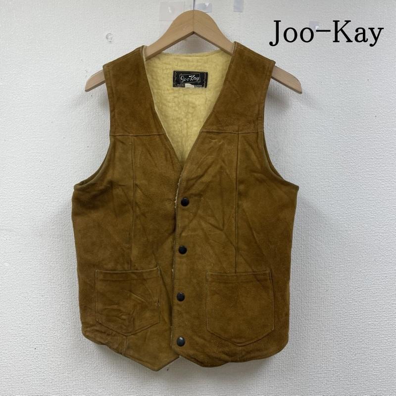 古着 USED ベスト ベスト 70s Joo-Kay ムートン ベスト ジレ 前開き スナップボタン スウェード 本革 サイズ18 - 無地 キャメル / キャメル / メンズ USED 古着 中古 50145168