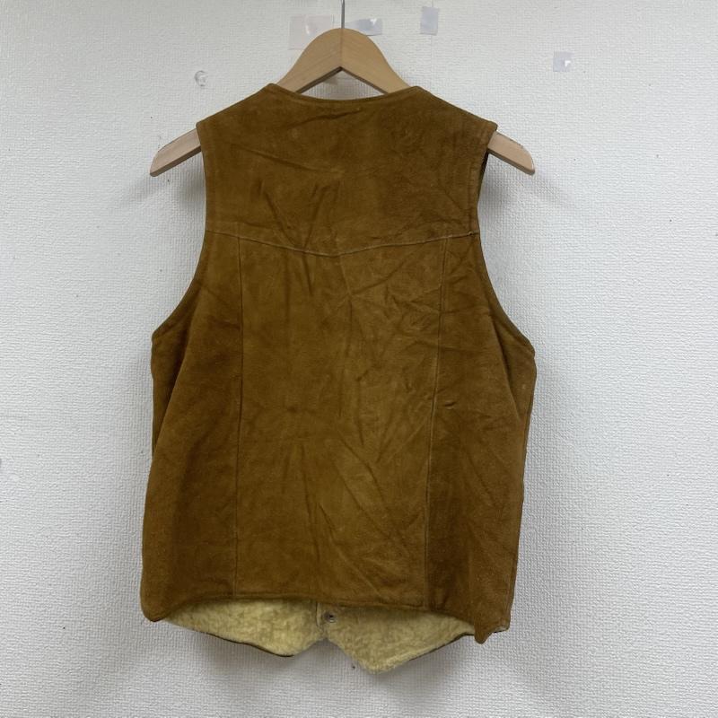 古着 USED ベスト ベスト 70s Joo-Kay ムートン ベスト ジレ 前開き スナップボタン スウェード 本革 サイズ18 - 無地 キャメル / キャメル / メンズ USED 古着 中古 50145168