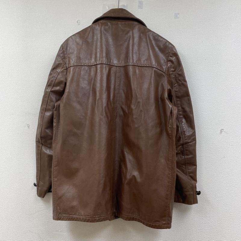 クーパー COOPER ジャケット、上着 レザージャケット 70s USA製 レザー ジャケット ハーフコート 本革 ブラウン くるみボタン 42 無地 茶 / ブラウン / brown メンズ USED 古着 中古 50145170
