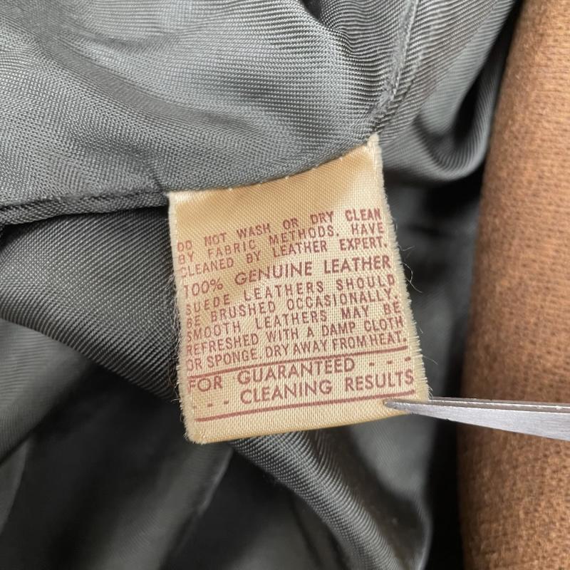 クーパー COOPER ジャケット、上着 レザージャケット 70s USA製 レザー ジャケット ハーフコート 本革 ブラウン くるみボタン 42 無地 茶 / ブラウン / brown メンズ USED 古着 中古 50145170