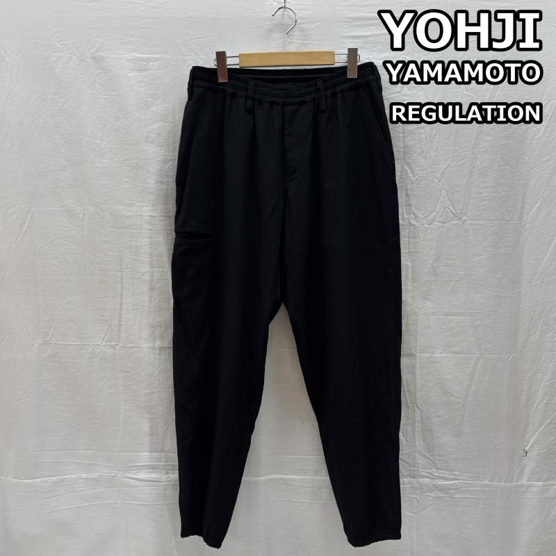 ヨウジヤマモト Yohji Yamamoto ボトムス ボトムス GABARDINE STRING PANTS ウール ギャバジン ウエストストリング パンツ 黒 ブラック HJ-P02-140 2 黒 / ブラック / black メンズ USED 古着 中古 50145195
