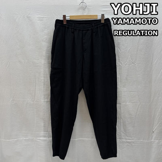 ヨウジヤマモト Yohji Yamamoto ボトムス ボトムス GABARDINE STRING PANTS ウール ギャバジン ウエストストリング パンツ 黒 ブラック HJ-P02-140 2 黒 / ブラック / black メンズ USED 古着 中古 50145195