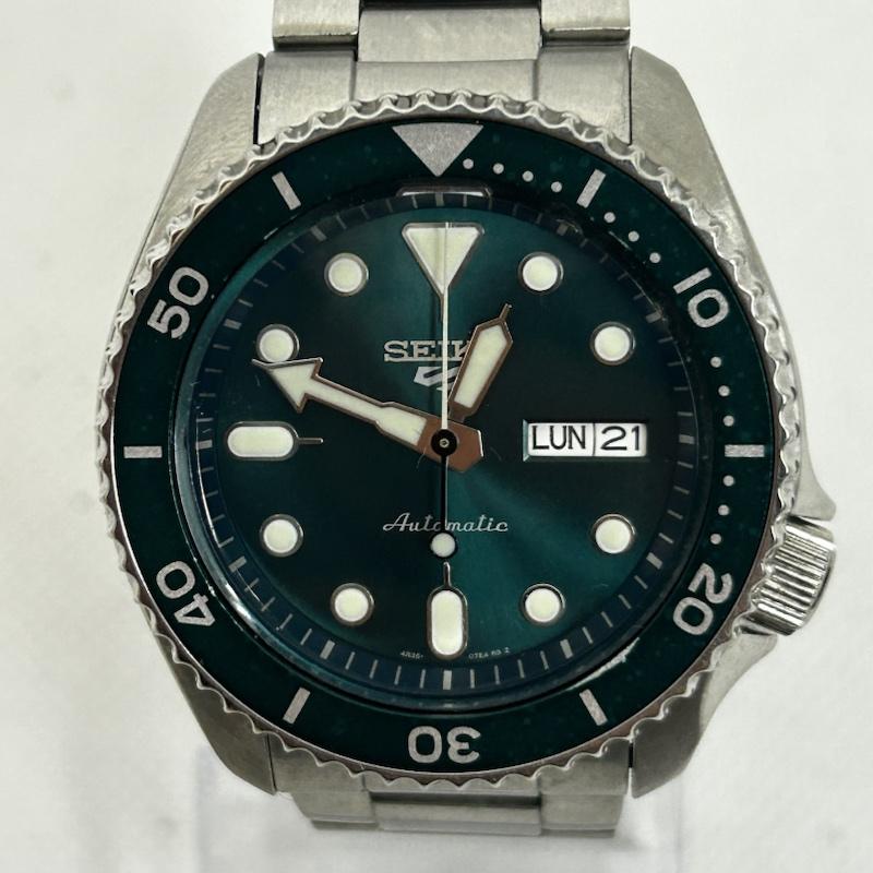 セイコー SEIKO 腕時計 アナログ（自動巻き） Seiko 5 Sports クォーツ腕時計 アナログ ステンレス GRN SLV 4R36-07G 銀 / シルバー / silver color メンズ USED 古着 中古 50145220