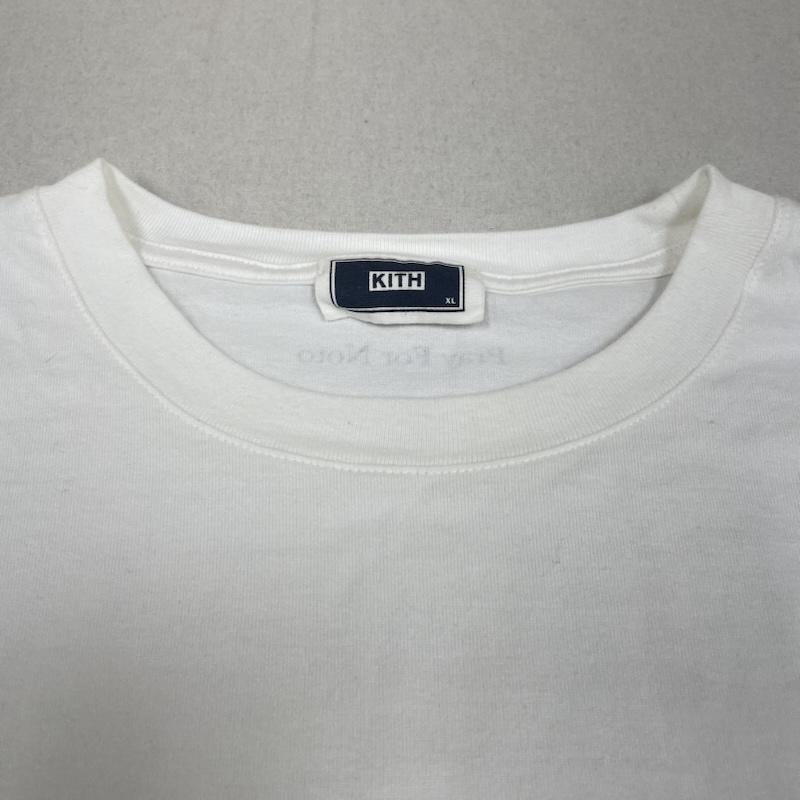 キス KITH Tシャツ 半袖 24SS 24-071-060-0078-1-0 Pray for Noto Tee ボックスロゴ プリント 半袖 Tシャツ XL ロゴ、文字 X プリント 白 / ホワイト / white メンズ USED 古着 中古 50145222