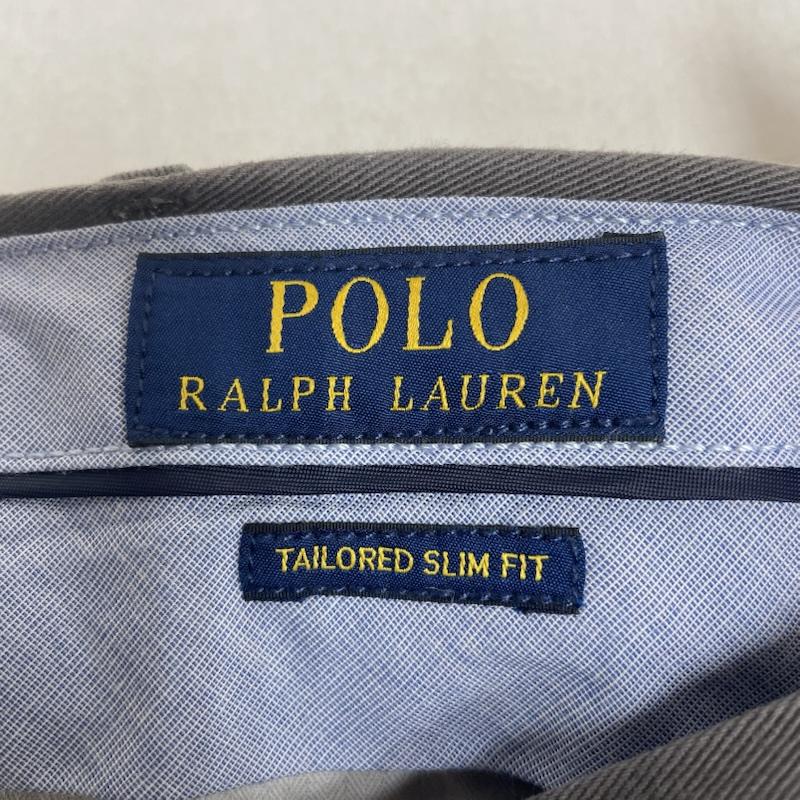 ポロラルフローレン POLO RALPH LAUREN パンツ チノパン チノパン ストレッチチノ パンツ ロゴ 刺繍 ジップフライ ノータック ストレート 34インチ ロゴ、文字 X 刺繍 チャコールグレー / チャコールグレー / メンズ USED 古着 中古 50145230