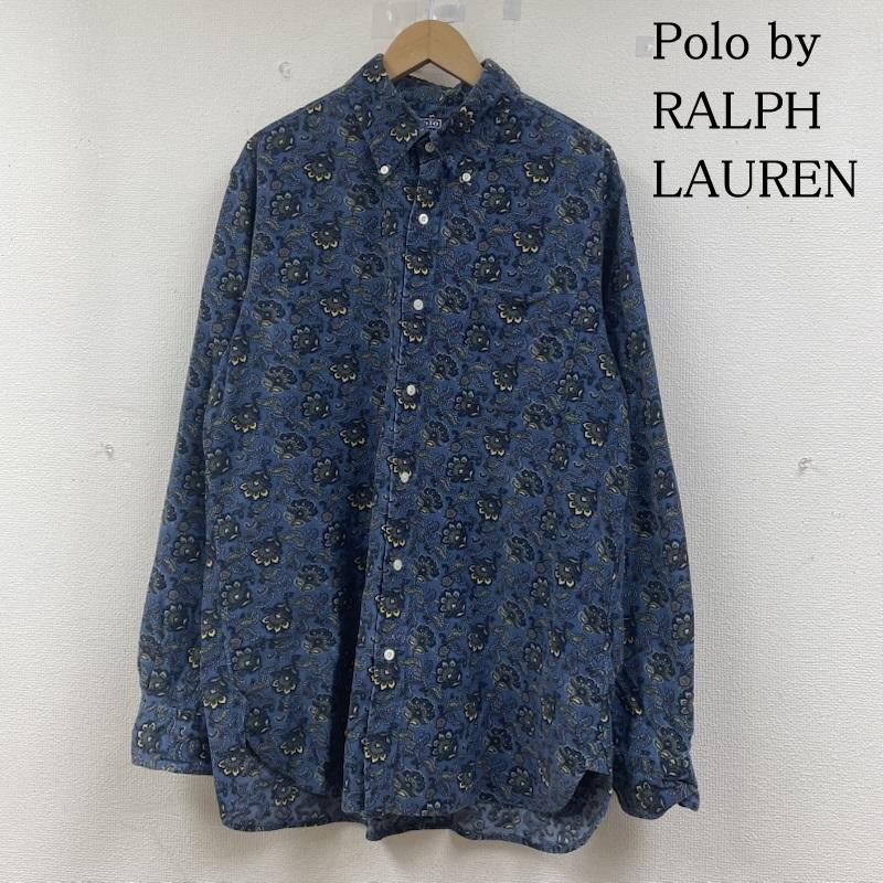 ポロバイラルフローレン Polo by RALPH LAUREN シャツ、ブラウス 長袖 長袖 シャツ ブラウス コーデュロイ ペイズリー 総柄 胸ポケット ボタンダウン XL ペイズリー X 総柄 青 / ブルー / blue メンズ USED 古着 中古 50145233