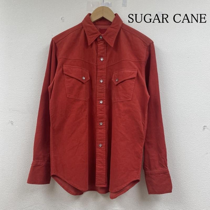 シュガーケーン SUGAR CANE シャツ、ブラウス 長袖 Wポケット コーデュロイ 長袖 ウエスタン シャツ ブラウス S 無地 橙 / オレンジ / orange メンズ USED 古着 中古 50145235