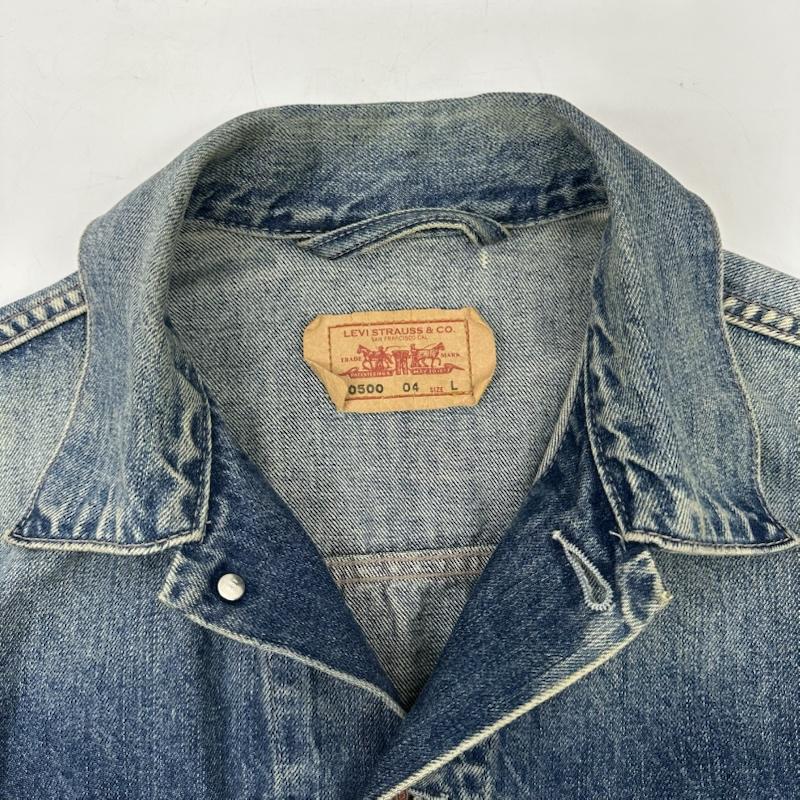 リーバイス Levi s ジャケット、上着 ジャンパー、ブルゾン 00s 3rd ユーロ モデル デニム ジャケット Gジャン 70500 0429 L インディゴ / インディゴ / Indigo メンズ USED 古着 中古 50145238