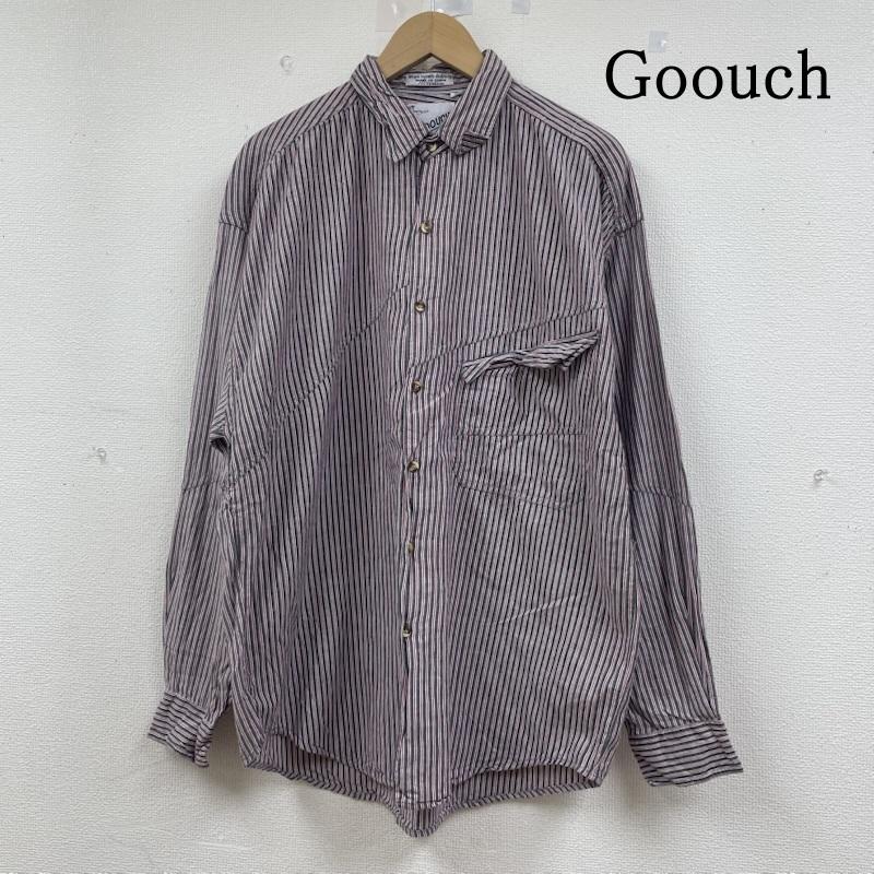 古着 USED シャツ、ブラウス 長袖 長袖 ストライプ シャツ ブラウス Shirt ロングスリーブ 胸ポケット ボタン L ストライプ 白 / ホワイト / white X 灰 / グレー / gray X 赤 / レッド / red メンズ USED 古着 中古 50145246