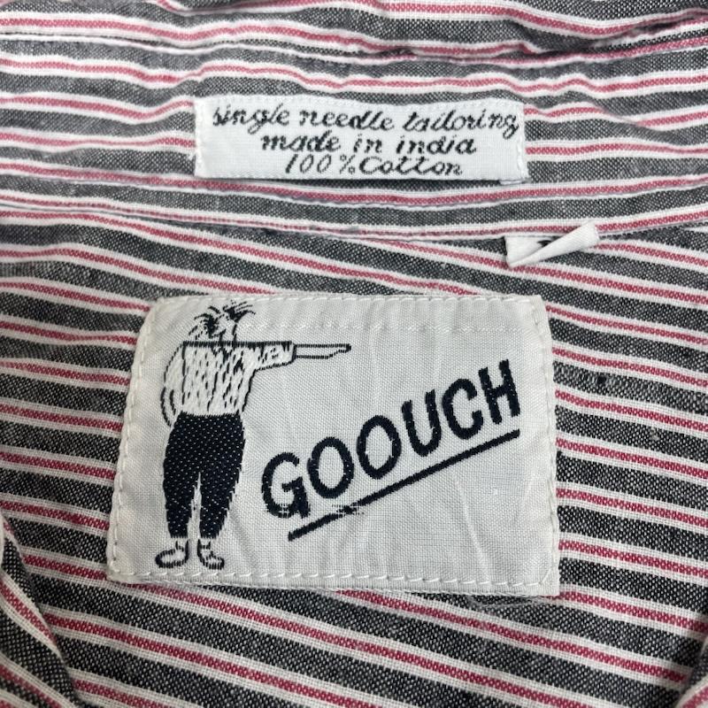 古着 USED シャツ、ブラウス 長袖 長袖 ストライプ シャツ ブラウス Shirt ロングスリーブ 胸ポケット ボタン L ストライプ 白 / ホワイト / white X 灰 / グレー / gray X 赤 / レッド / red メンズ USED 古着 中古 50145246