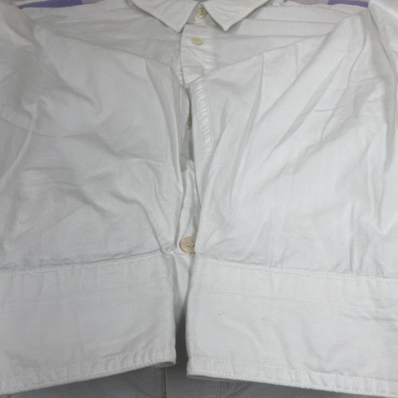 古着 USED シャツ、ブラウス 長袖 90s ヴィンテージ goouch 長袖 シャツ ブラウス Shirt ロングスリーブ 胸ポケット ボタン L 無地 白 / ホワイト / white X マルチカラー / マルチカラー / multicolor メンズ USED 古着 中古 50145248