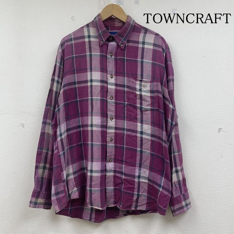 タウンクラフト TOWNCRAFT シャツ、ブラウス 長袖 80s vintage 青タグ 長袖 ボタンダウン コットン フランネル シャツ M チェック マルチカラー / マルチカラー / multicolor メンズ USED 古着 中古 50145249