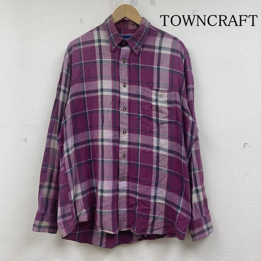 タウンクラフト TOWNCRAFT シャツ、ブラウス 長袖 80s vintage 青タグ 長袖 ボタンダウン コットン フランネル シャツ M チェック マルチカラー / マルチカラー / multicolor メンズ USED 古着 中古 50145249