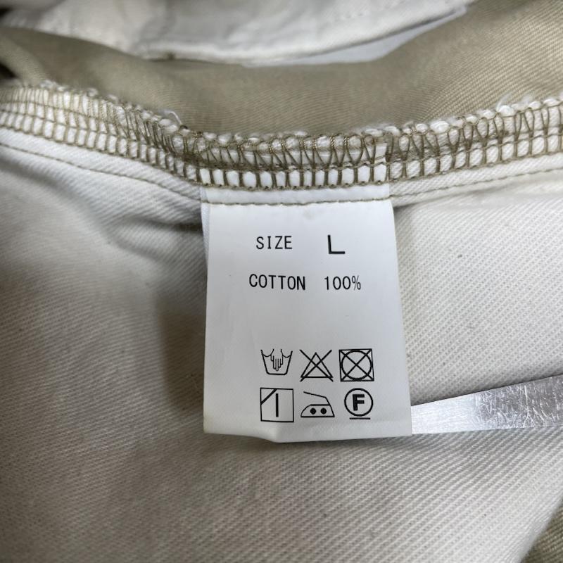 ケボズ KEBOZ パンツ チノパン チノパン 2タック ワイドパンツ 無地 ジップフライ ワーク ロゴ 刺繍 L ロゴ、文字 X 刺繍 ベージュ / ベージュ / beige メンズ USED 古着 中古 50145251