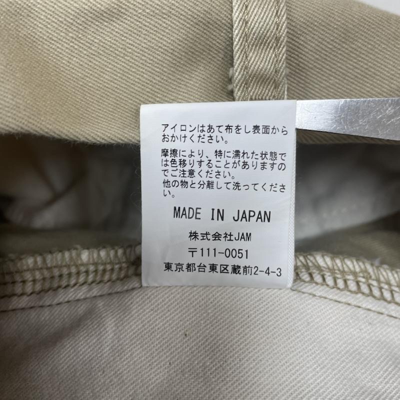 ケボズ KEBOZ パンツ チノパン チノパン 2タック ワイドパンツ 無地 ジップフライ ワーク ロゴ 刺繍 L ロゴ、文字 X 刺繍 ベージュ / ベージュ / beige メンズ USED 古着 中古 50145251