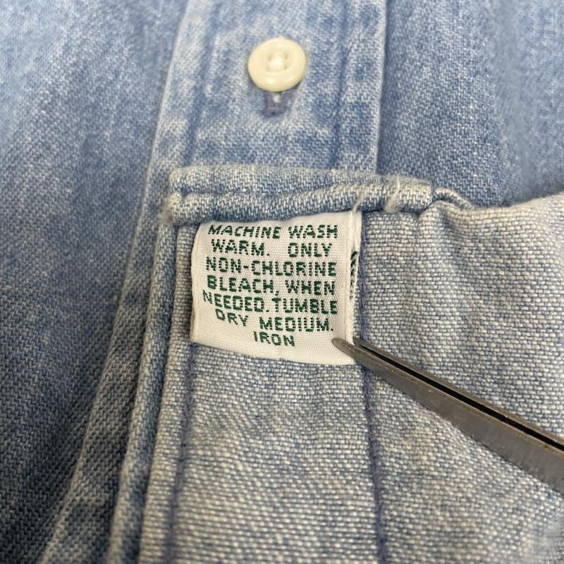 ポロバイラルフローレン Polo by RALPH LAUREN シャツ、ブラウス 長袖 USA製 デニム シャツ 長袖 ブラウス カラーポニー ロゴ 刺繍 ワンポイント XL ロゴ、文字 X ワンポイント X 刺繍 インディゴ / インディゴ / Indigo メンズ USED 古着 中古 50145254