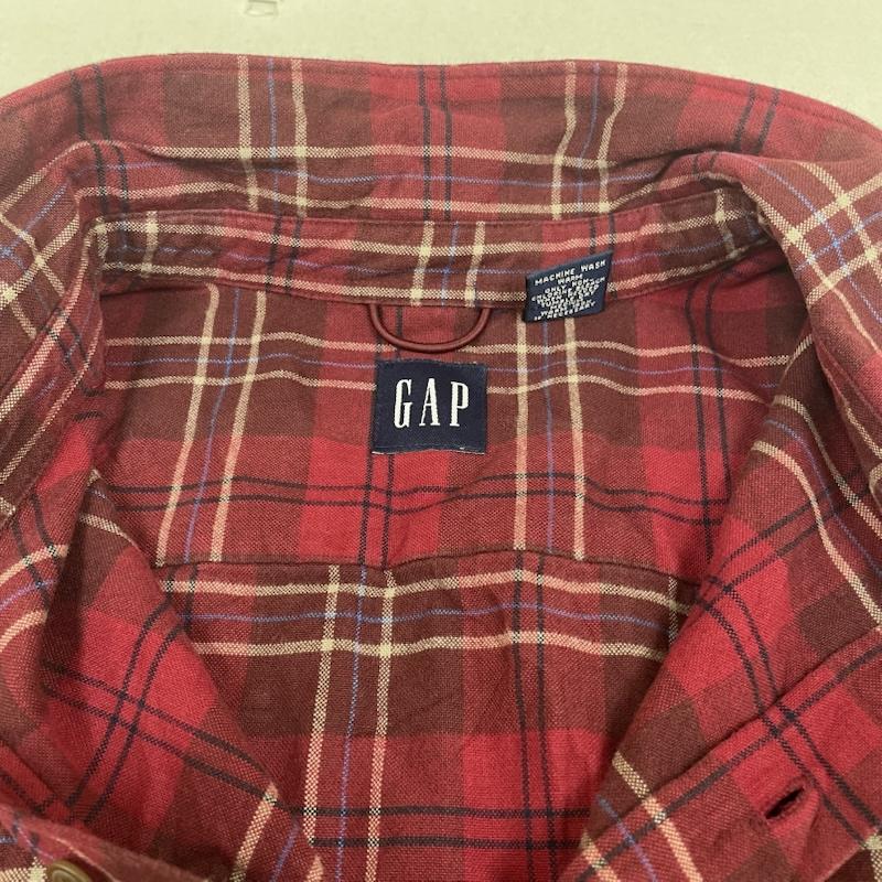 ギャップ GAP シャツ、ブラウス 長袖 90s old 長袖 フランネルシャツ ボタン チェック柄 大きめ XL チェック 赤 / レッド / red X マルチカラー / マルチカラー / multicolor メンズ USED 古着 中古 50145283