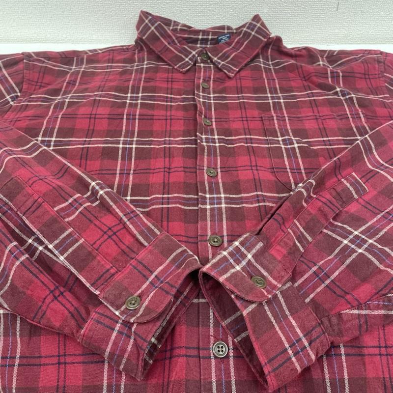 ギャップ GAP シャツ、ブラウス 長袖 90s old 長袖 フランネルシャツ ボタン チェック柄 大きめ XL チェック 赤 / レッド / red X マルチカラー / マルチカラー / multicolor メンズ USED 古着 中古 50145283