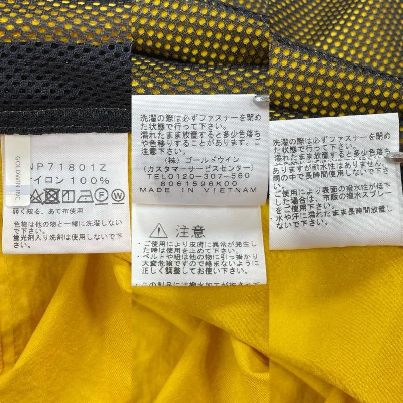 ザノースフェイス THE NORTH FACE ジャケット、上着 ジャンパー、ブルゾン マウンテンパーカー ナイロンジャケット ウィンドブレーカーNP71801Z M ワンポイント X ロゴ、文字 X 刺繍 黒 / ブラック / black X 黄 / イエロー / yellow メンズ USED 古着 中古 50145301