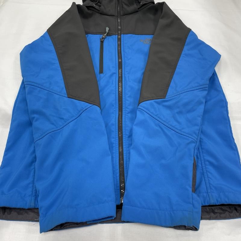 ザノースフェイス THE NORTH FACE ジャケット、上着 ジャンパー、ブルゾン フライト シリーズ ウインドブレーカー 裏起毛 ナイロン マウンテン パーカー フーディー ジップアップ - ワンポイント X ロゴ、文字 X 刺繍 青 / ブルー / blue X 黒 / ブラック / black X ダークグレー / ダークグレー / メンズ USED 古着 中古 50145302