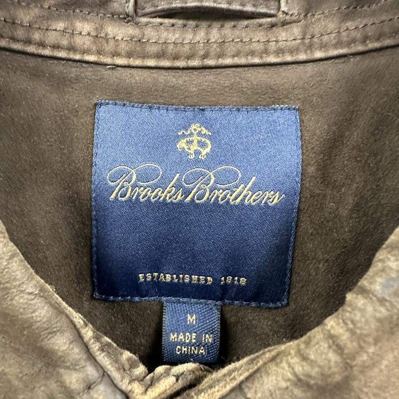ブルックス ブラザーズ BROOKS BROTHERS ジャケット、上着 ジャンパー、ブルゾン ラム レザー シャツ ジャケット M 茶 / ブラウン / brown メンズ USED 古着 中古 50145319