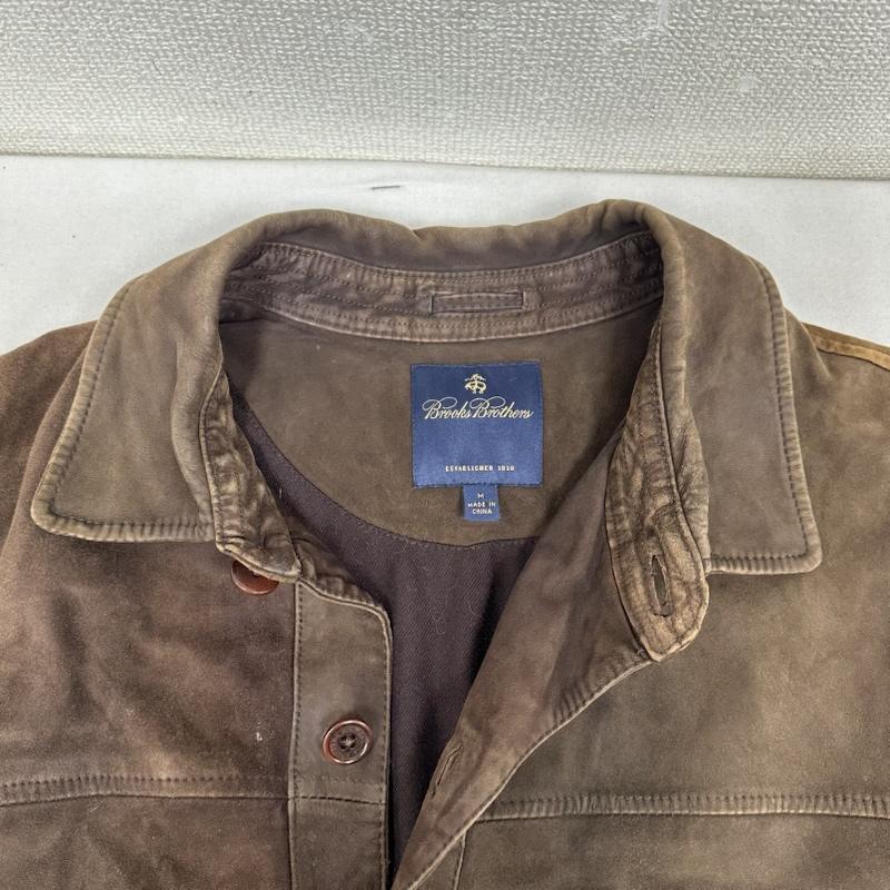 ブルックス ブラザーズ BROOKS BROTHERS ジャケット、上着 ジャンパー、ブルゾン ラム レザー シャツ ジャケット M 茶 / ブラウン / brown メンズ USED 古着 中古 50145319