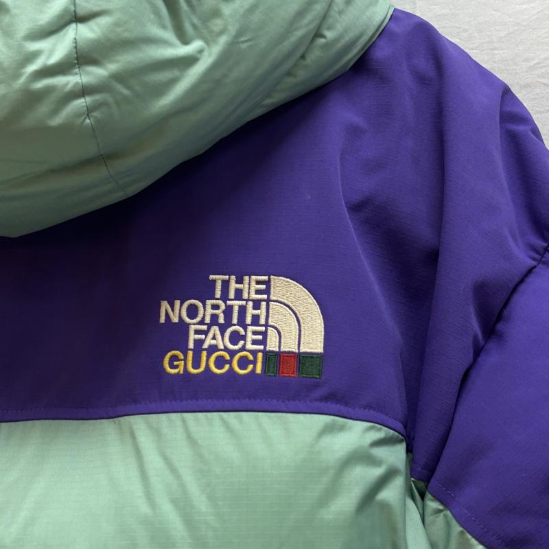 ザノースフェイス THE NORTH FACE ジャケット、上着 ダウンジャケット タグ付き GUCCI グッチ コラボ 21AW 切替 フーデッド ダウン ジャケット 700fp NF0A7UHB XL メンズ USED 古着 中古 50145335