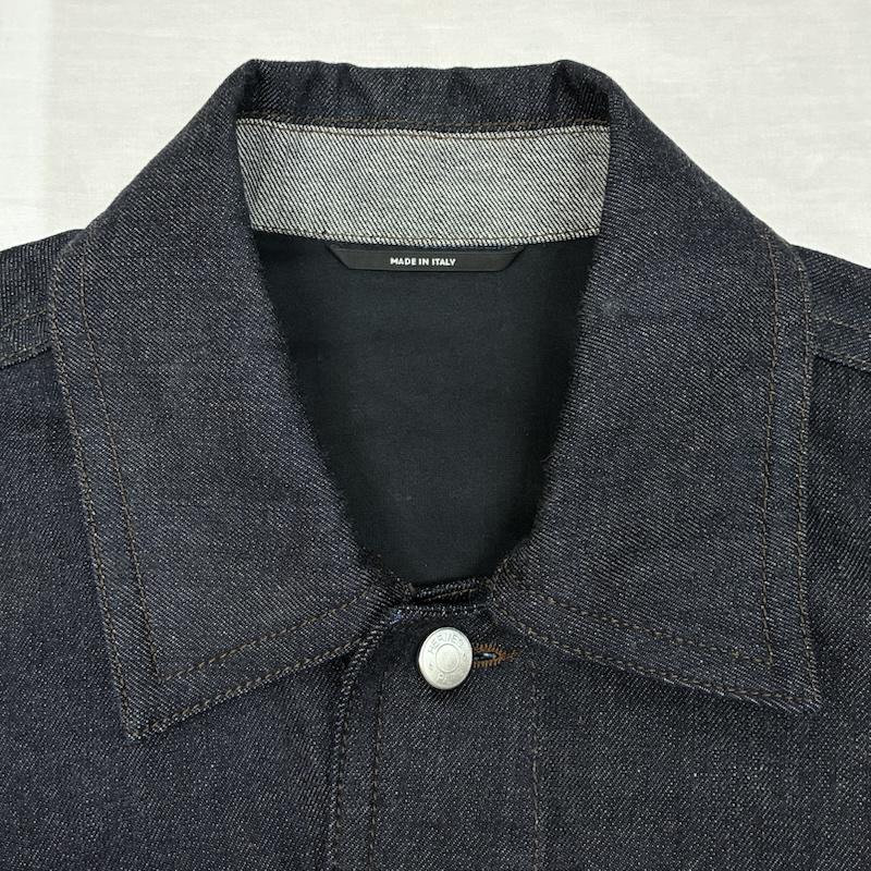 エルメス HERMES ジャケット、上着 ジャンパー、ブルゾン 23ss Icones au Carre Denim Jacket アイコン オ カレ デニム ジャケット イタリア製 50 ロゴ、文字 X 刺繍 インディゴ / インディゴ / Indigo メンズ USED 古着 中古 50145365