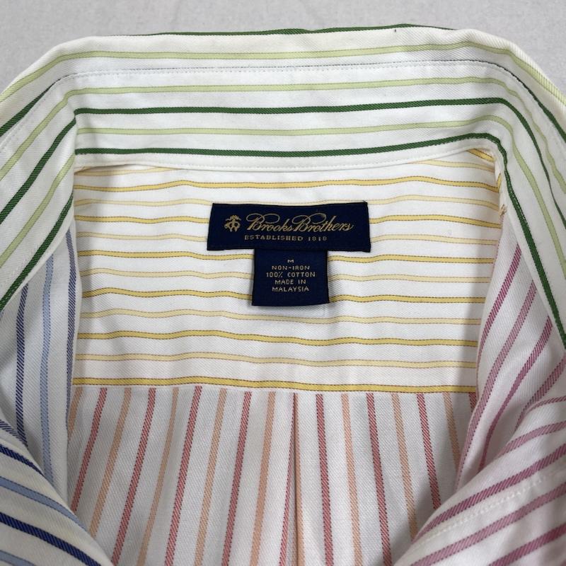 ブルックス ブラザーズ BROOKS BROTHERS シャツ、ブラウス 長袖 長袖 ボタンダウン シャツ Shirt ロングスリーブ クレイジーパターン ノンアイロン ストライプ マルチカラー M ストライプ マルチカラー / マルチカラー / multicolor メンズ USED 古着 中古 50145375