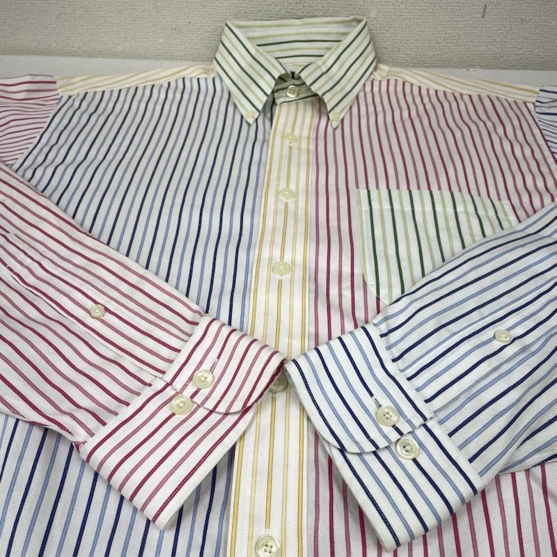 ブルックス ブラザーズ BROOKS BROTHERS シャツ、ブラウス 長袖 長袖 ボタンダウン シャツ Shirt ロングスリーブ クレイジーパターン ノンアイロン ストライプ マルチカラー M ストライプ マルチカラー / マルチカラー / multicolor メンズ USED 古着 中古 50145375