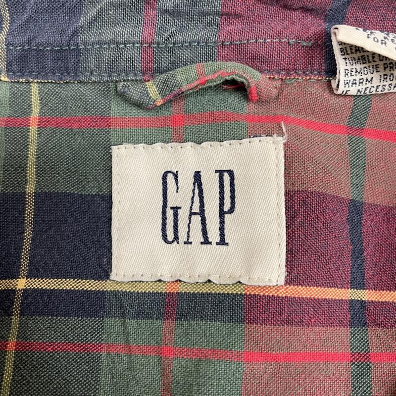 ギャップ GAP シャツ、ブラウス 長袖 90 s OLD ロングスリーブシャツ オックスフォード チェック XL チェック マルチカラー / マルチカラー / multicolor メンズ USED 古着 中古 50145378