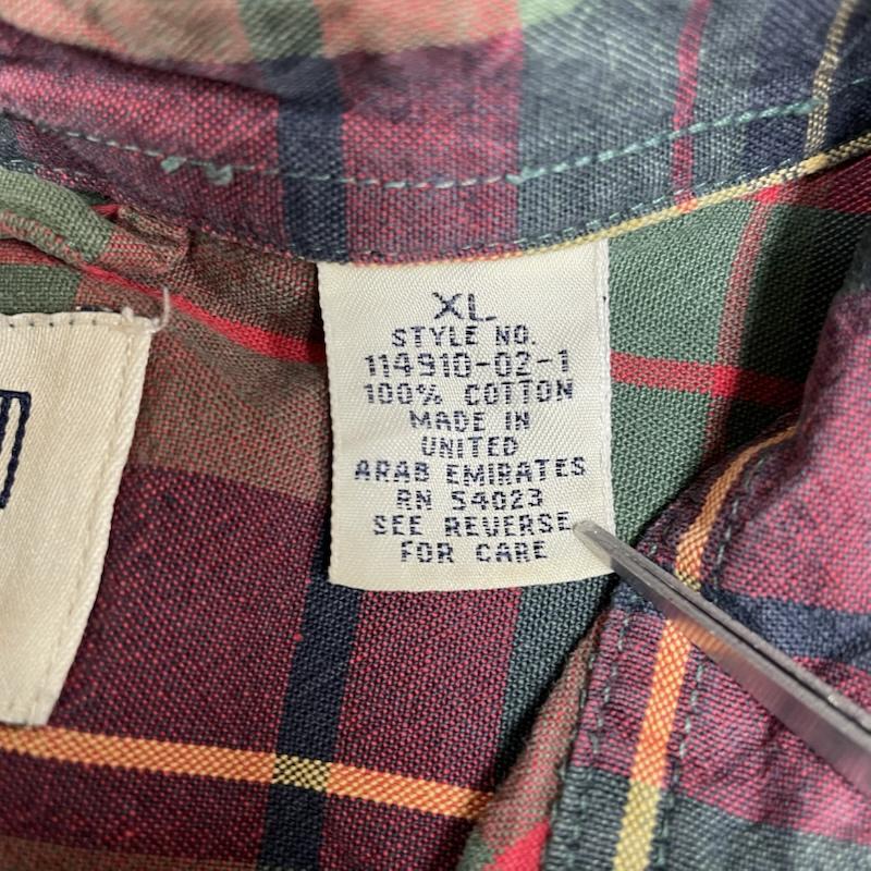 ギャップ GAP シャツ、ブラウス 長袖 90 s OLD ロングスリーブシャツ オックスフォード チェック XL チェック マルチカラー / マルチカラー / multicolor メンズ USED 古着 中古 50145378