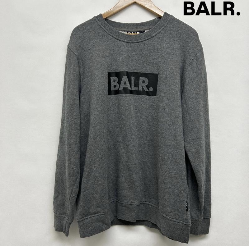 古着 USED トレーナー 長袖 BALR.長袖スウェット フロントプリント L ロゴ、文字 灰 / グレー / gray メンズ USED 古着 中古 50145403