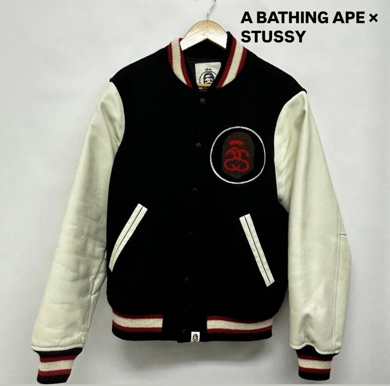 アベイシングエイプ A BATHING APE ジャケット、上着 ジャンパー、ブルゾン A BATHING APE x STUSSY スタジアムジャケット 刺繍ワッペン M 刺繍 マルチカラー / マルチカラー / multicolor メンズ USED 古着 中古 50145407