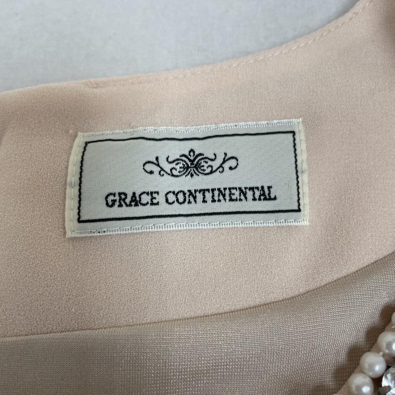 グレースコンチネンタル GRACE CONTINENTAL ワンピース ひざ丈スカート ビジュー ワンピース パフスリーブ ドレス 結婚式 フォーマル 36  桃 / ピンク / pink レディース USED 古着 中古 50145410