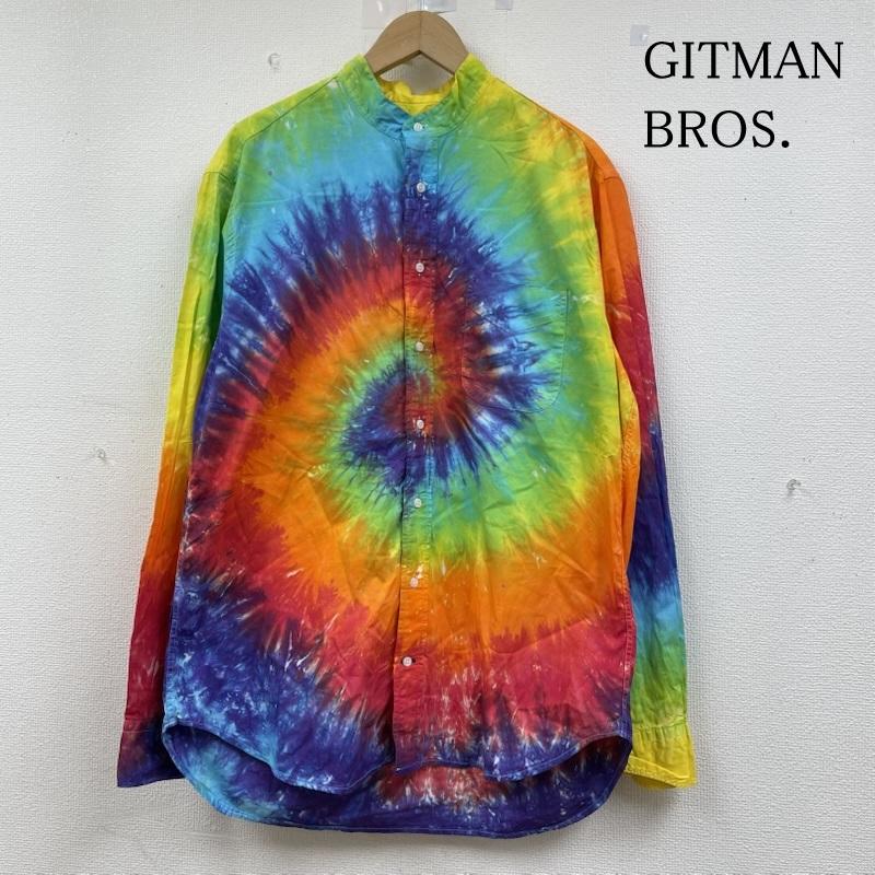 ギットマンブラザーズ GITMAN BROS. シャツ、ブラウス 長袖 長袖 シャツ バンドカラー ブラウス Shirt ロングスリーブ タイダイ柄 マルチカラー USA製 L  マルチカラー / マルチカラー / multicolor メンズ USED 古着 中古 50145417