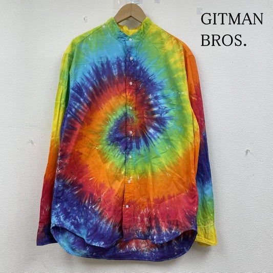 ギットマンブラザーズ GITMAN BROS. シャツ、ブラウス 長袖 長袖 シャツ バンドカラー ブラウス Shirt ロングスリーブ タイダイ柄 マルチカラー USA製 L  マルチカラー / マルチカラー / multicolor メンズ USED 古着 中古 50145417