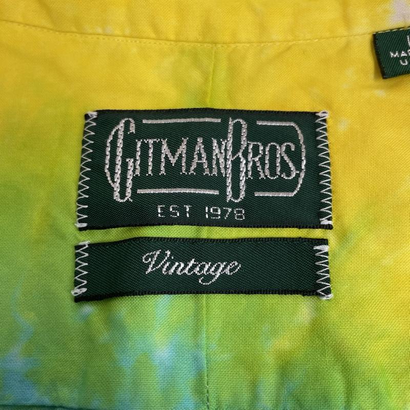 ギットマンブラザーズ GITMAN BROS. シャツ、ブラウス 長袖 長袖 シャツ バンドカラー ブラウス Shirt ロングスリーブ タイダイ柄 マルチカラー USA製 L  マルチカラー / マルチカラー / multicolor メンズ USED 古着 中古 50145417