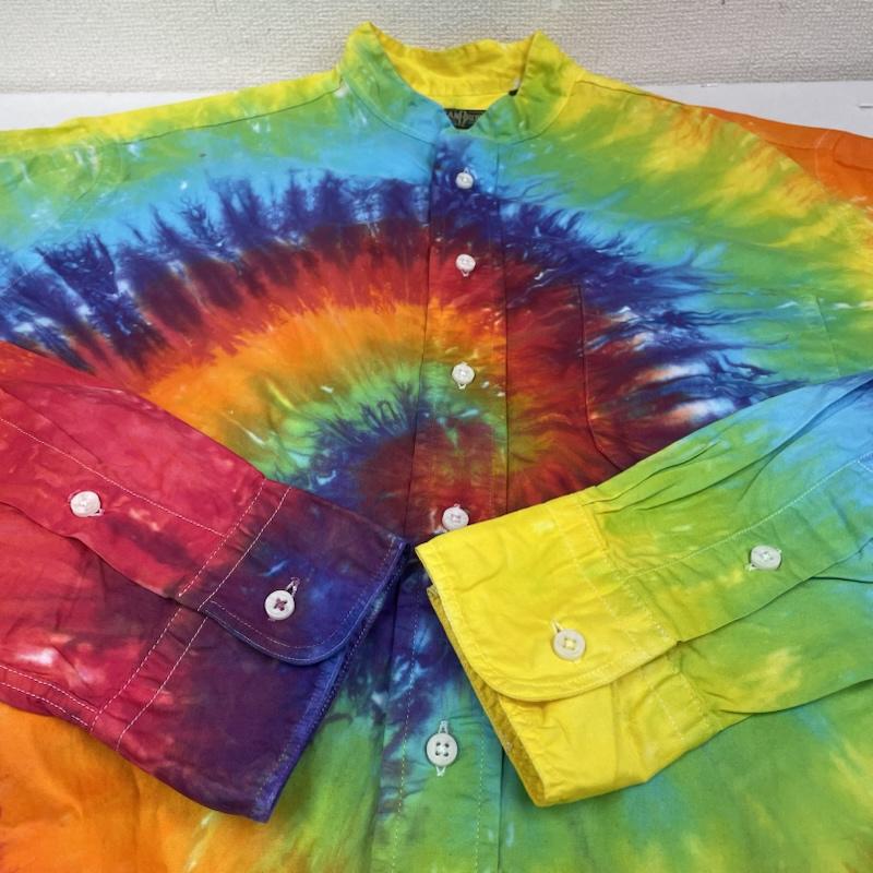 ギットマンブラザーズ GITMAN BROS. シャツ、ブラウス 長袖 長袖 シャツ バンドカラー ブラウス Shirt ロングスリーブ タイダイ柄 マルチカラー USA製 L  マルチカラー / マルチカラー / multicolor メンズ USED 古着 中古 50145417