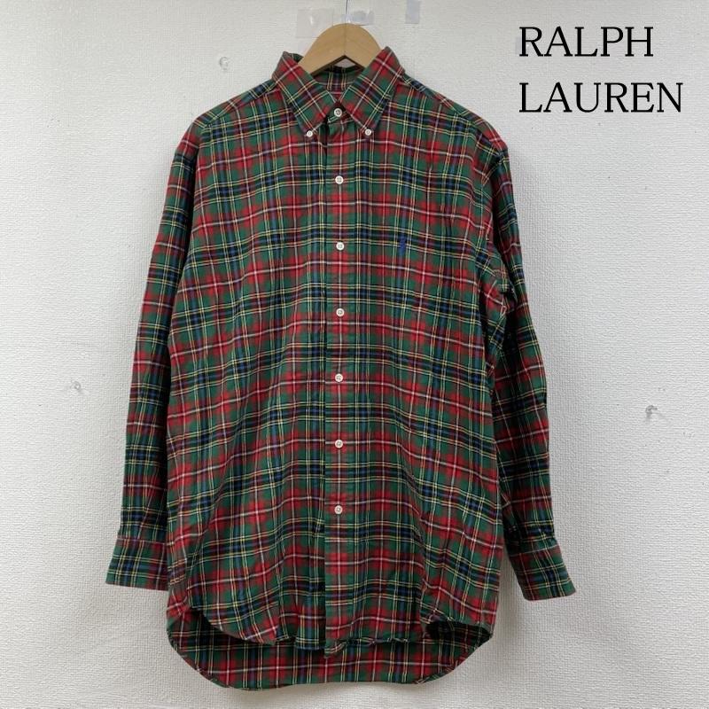 ラルフローレン RALPHLAUREN シャツ、ブラウス 長袖 90s 長袖 ボタンダウン シャツ ブラウス タータンチェック 柄 ポニーロゴ 刺繍 M チェック X ロゴ、文字 X ワンポイント X 刺繍 マルチカラー / マルチカラー / multicolor メンズ USED 古着 中古 50145419