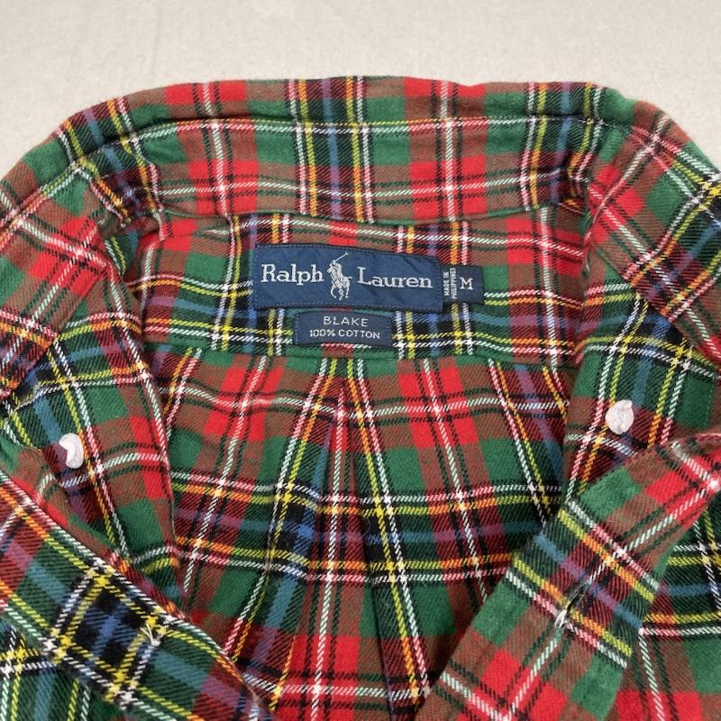 ラルフローレン RALPHLAUREN シャツ、ブラウス 長袖 90s 長袖 ボタンダウン シャツ ブラウス タータンチェック 柄 ポニーロゴ 刺繍 M チェック X ロゴ、文字 X ワンポイント X 刺繍 マルチカラー / マルチカラー / multicolor メンズ USED 古着 中古 50145419
