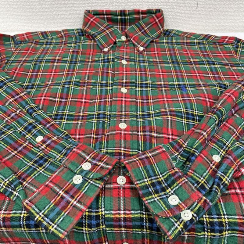ラルフローレン RALPHLAUREN シャツ、ブラウス 長袖 90s 長袖 ボタンダウン シャツ ブラウス タータンチェック 柄 ポニーロゴ 刺繍 M チェック X ロゴ、文字 X ワンポイント X 刺繍 マルチカラー / マルチカラー / multicolor メンズ USED 古着 中古 50145419