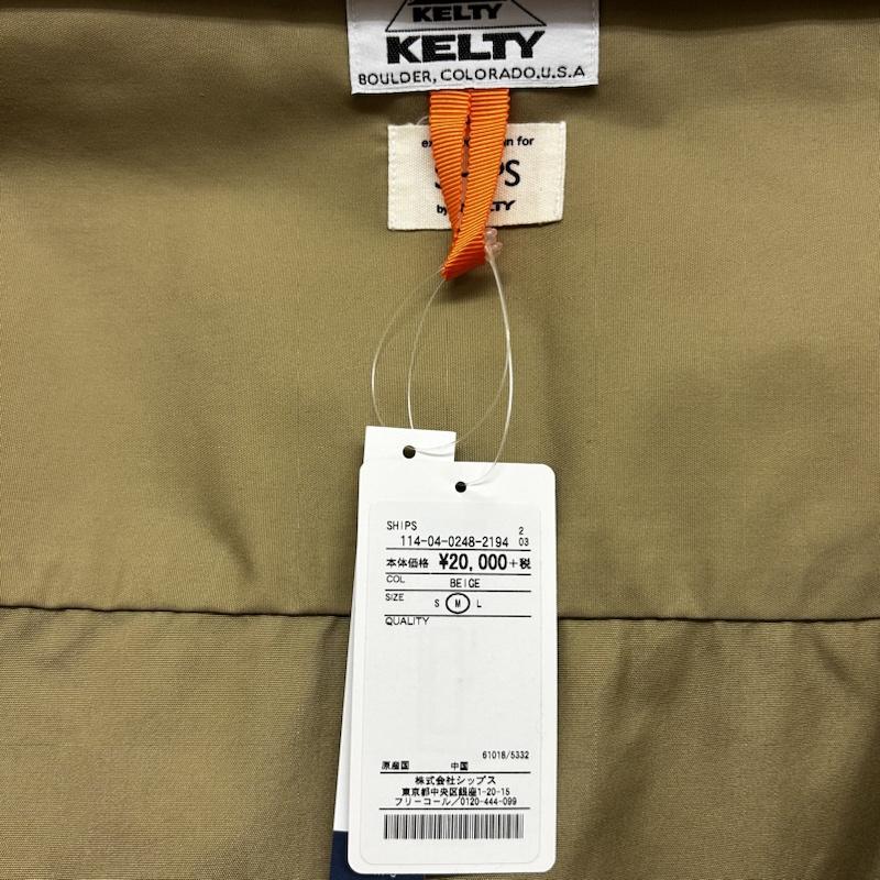 ケルティ KELTY ジャケット、上着 ジャンパー、ブルゾン KELTY×SHIPS ノーカラージャケット M ワンポイント ベージュ / ベージュ / beige メンズ USED 古着 中古 50145422